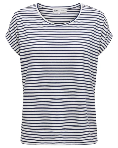 Only - ONLMoster Stripe O-Neck T-Shirt - Cloud Dancer